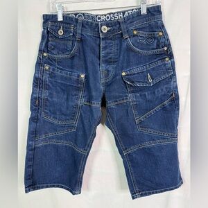 Crosshatch Vintage Y2K Blue Denim Shorts Jorts 30
